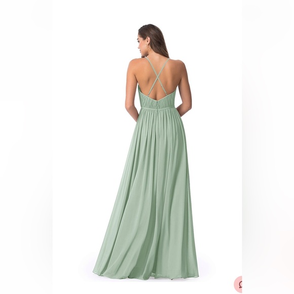 AZAZIE BLYTHE
A-Line Pleated Chiffon Floor-Length Dress Agave
Size: 4  (NWT) - Picture 13 of 13